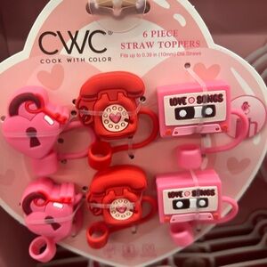 CWC Pink and Red Straw Toppers Set